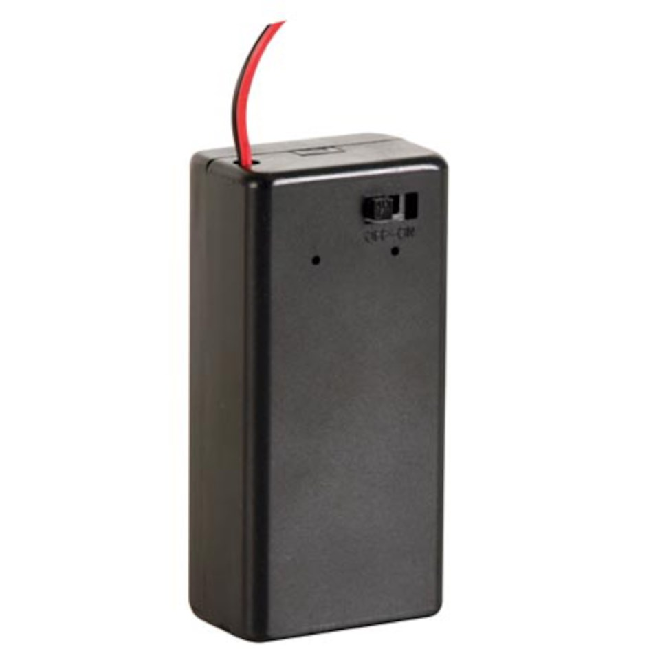 Batterihållare med switch för 9 V