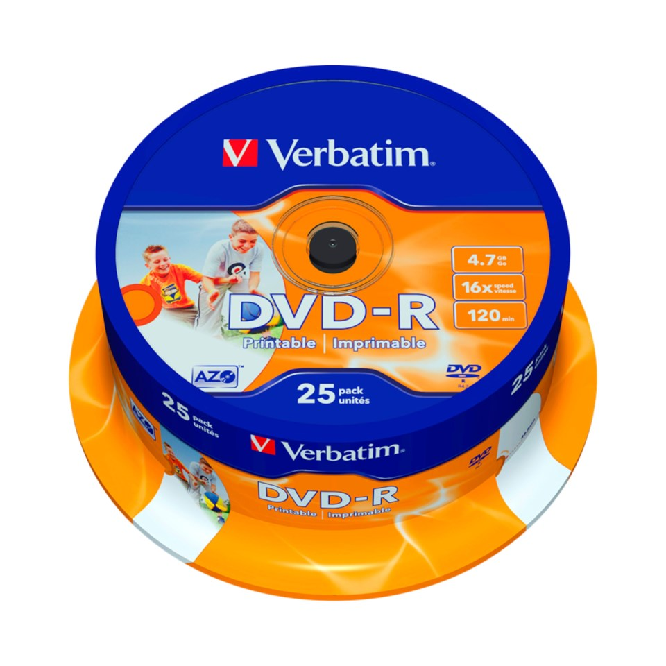 Verbatim DVD-R Inkjet 25-pack