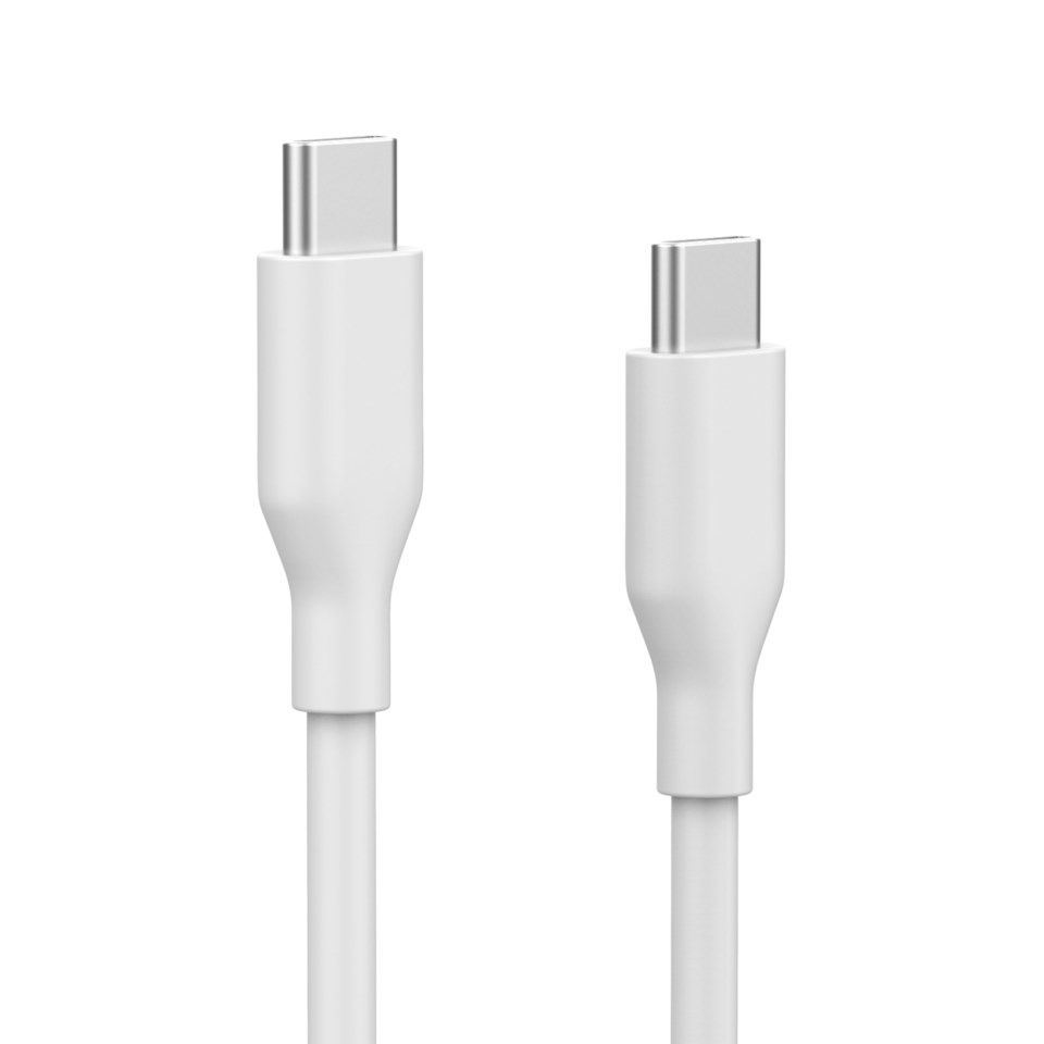 Linocell USB-C-kabel 2.0 Vit 0,2 m