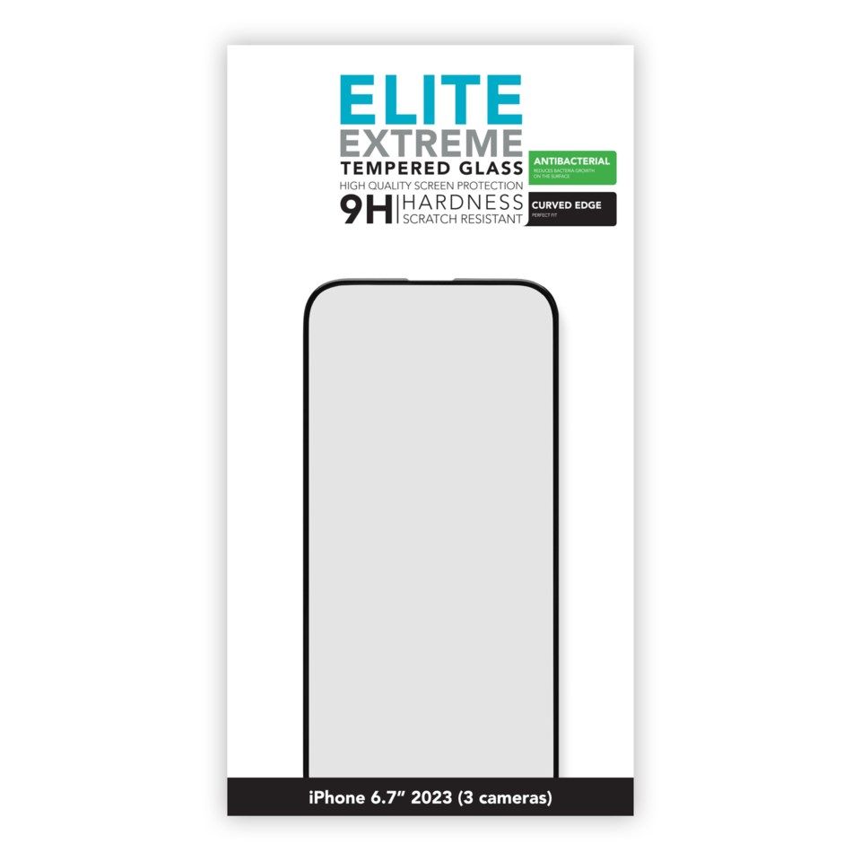 Linocell Elite Extreme Curved Skjermbeskytter for iPhone 15 Pro Max