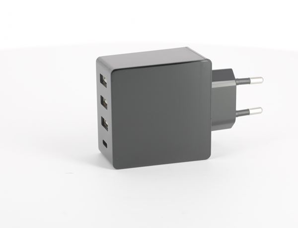 Linocell 4,8 A USB laddare med fyra portar Linocell 4,8 A USB laddare med fyra portar