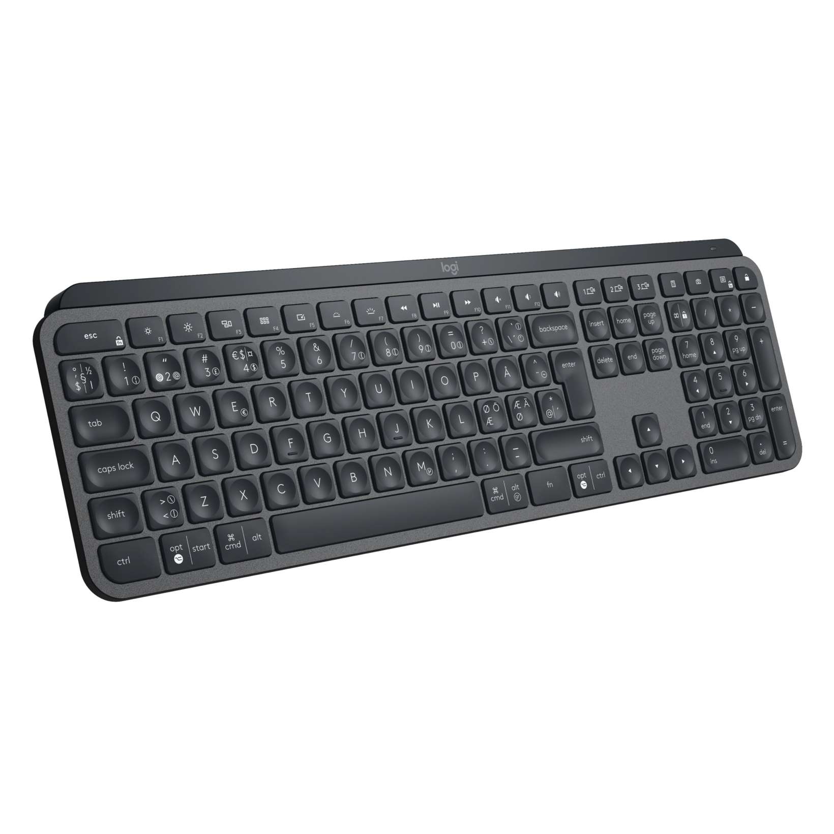 キーボード Logitec MX KEYS S Logitech MX Keys S Trådløst tastatur Graphite | Kjell & Company