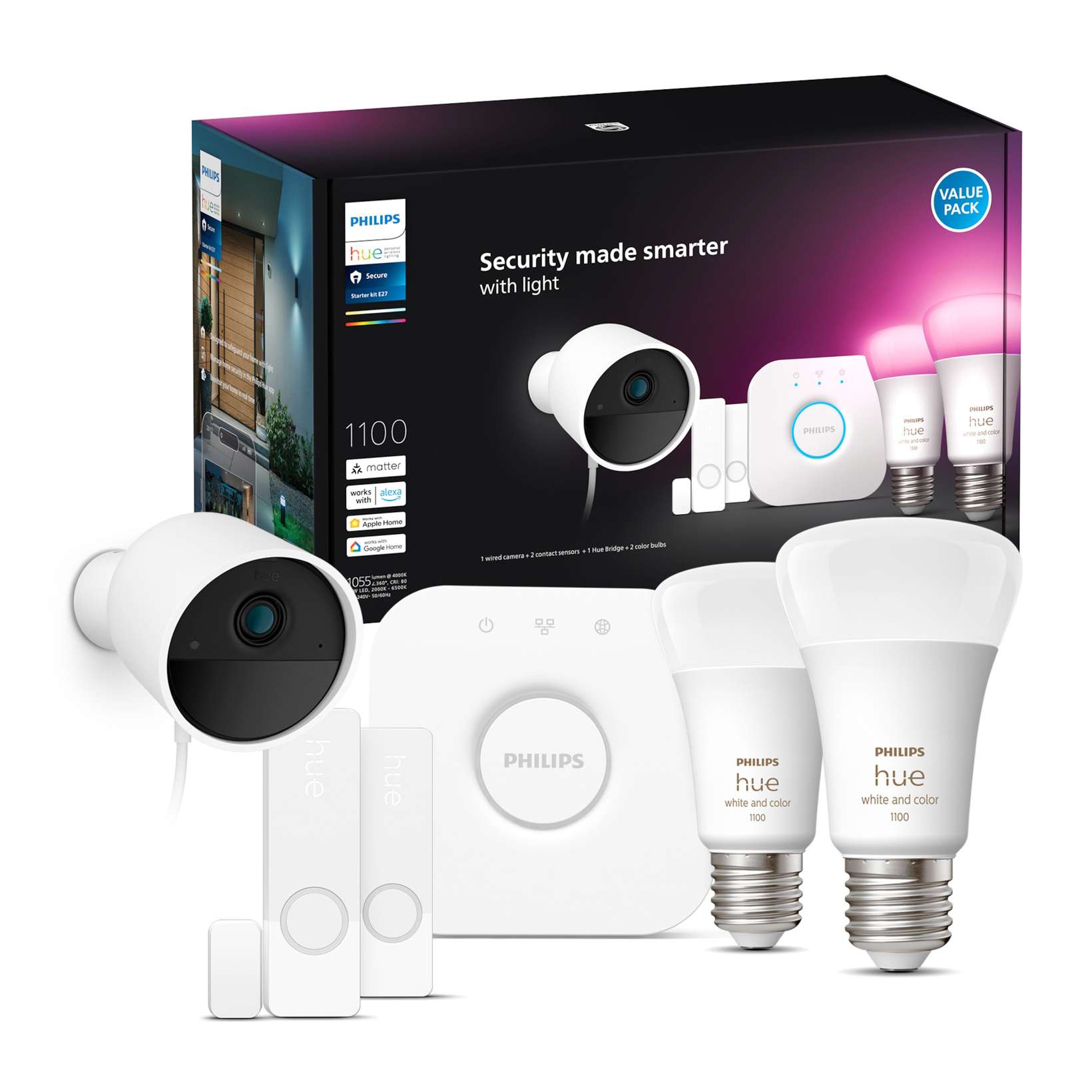 Philips Hue Secure Cam Startpakke | Kjell & Company