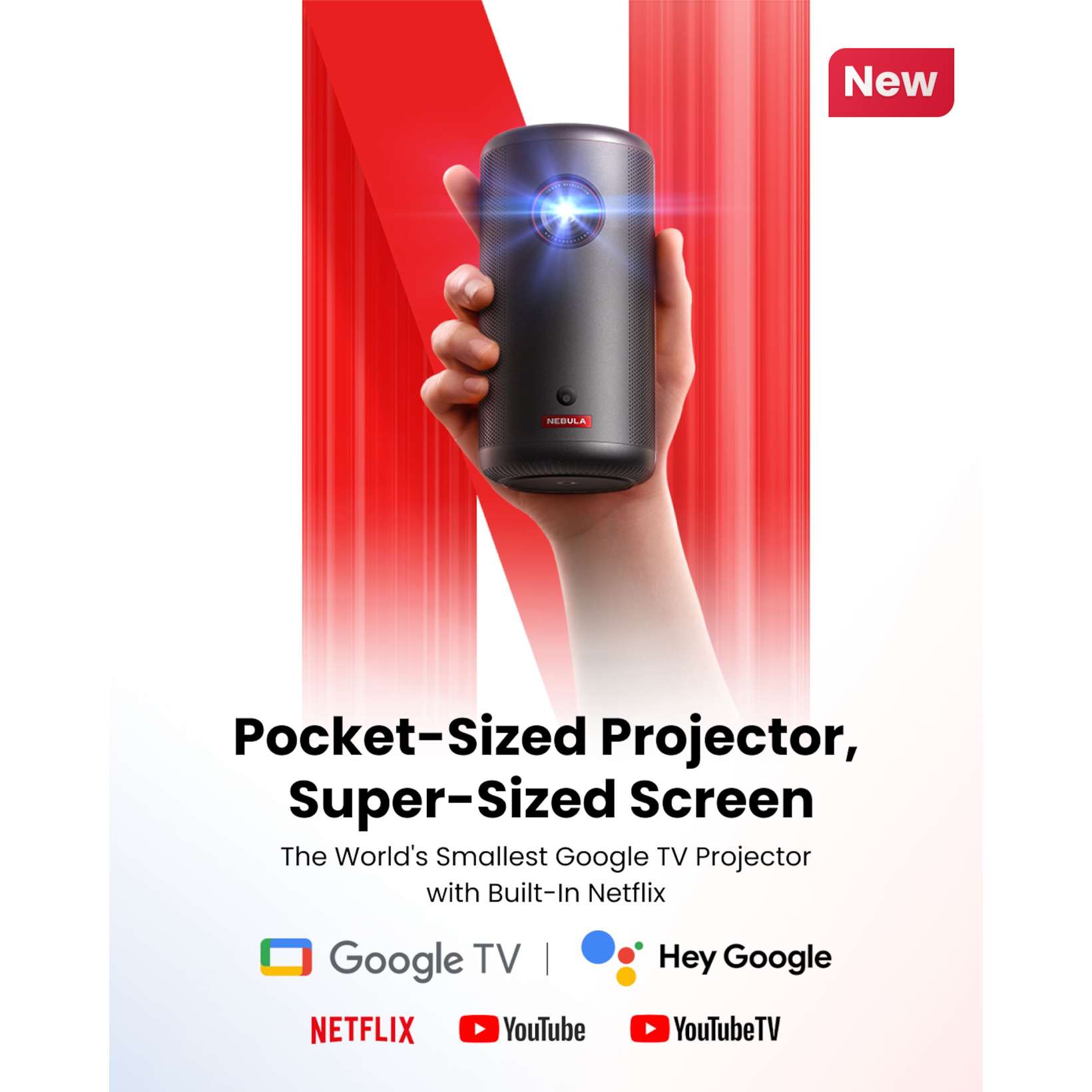 Nebula Capsule 3 Bærbar Full HD-miniprojektor | Kjell & Company