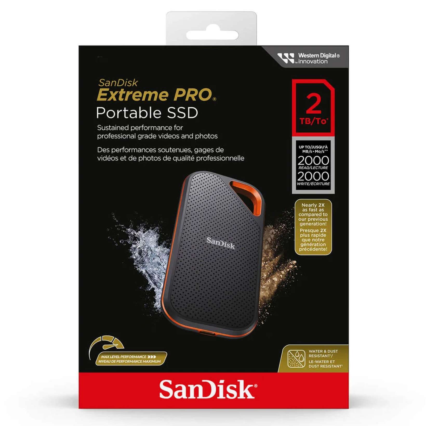 Sandisk Portable SSD Extreme PRO 2 TB | Kjell & Company