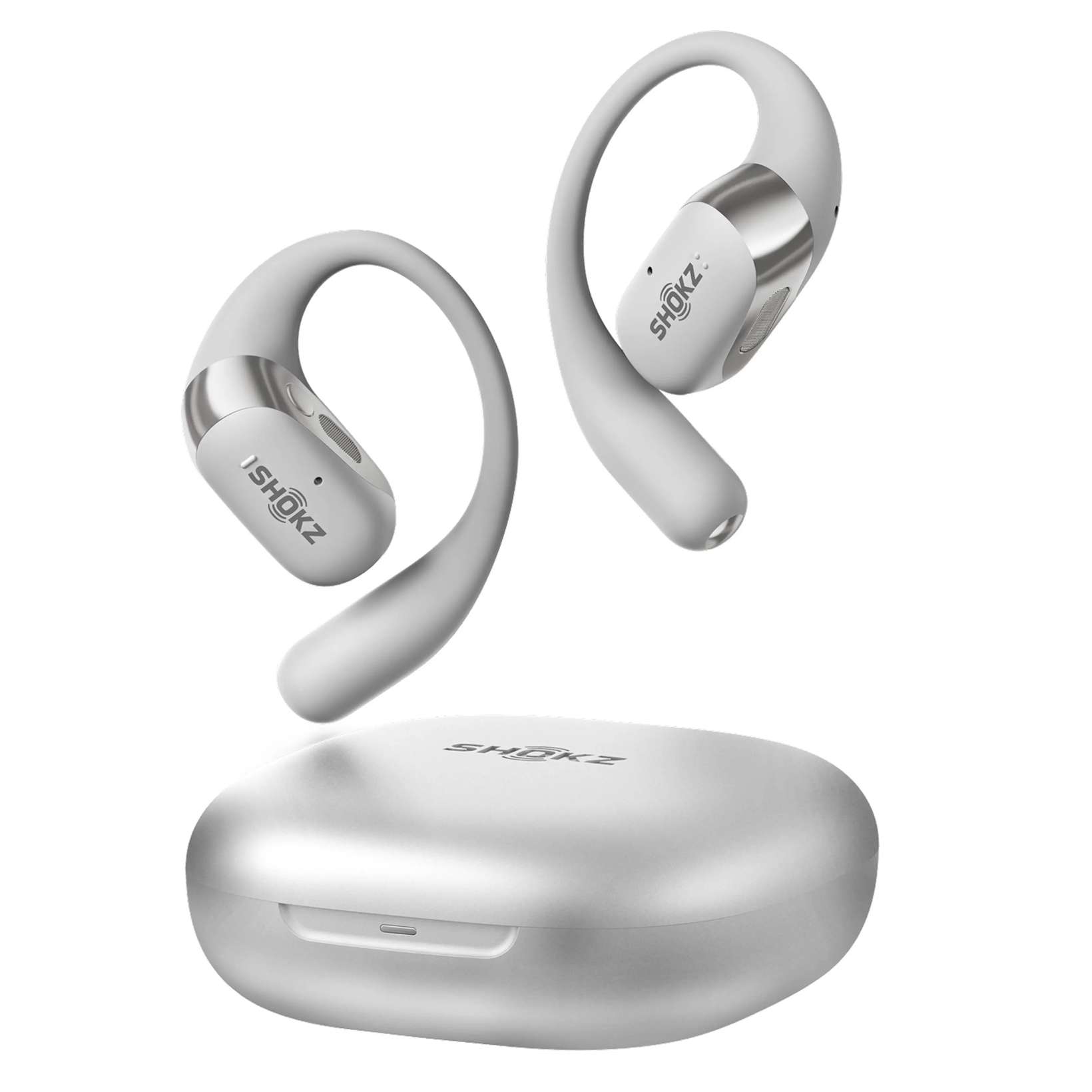 SHOKZ イヤホン OPENFIT 2 Shokz OpenFit 2+ open-ear-hodetelefoner Grå | Kjell & Company