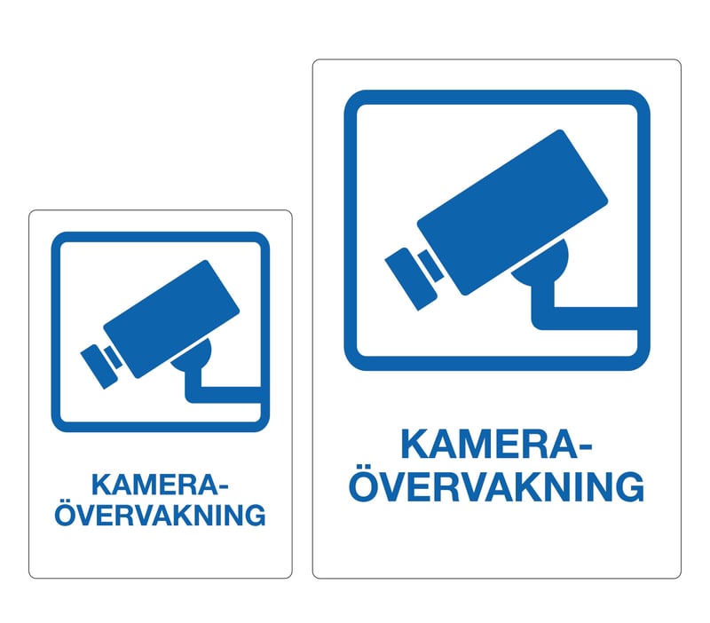 Luxorparts Skylt Kameraövervakning 2-pack Svenska