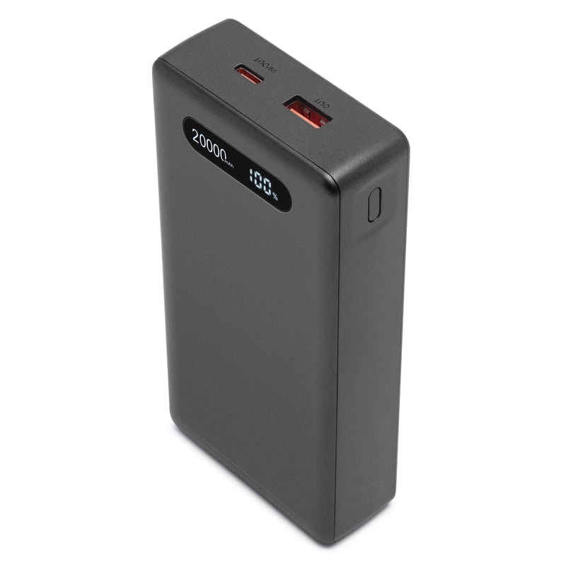 Linocell Powerbank 20000 mAh med 20W laddning Svart