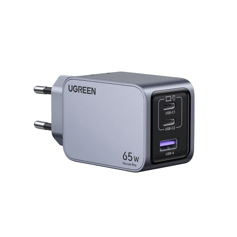 Ugreen Nexode Pro 65 W GaN-snabbladdare med 3 portar