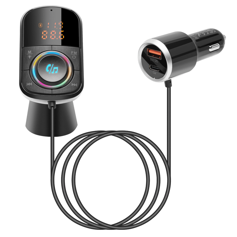 Linocell FM-sändare med Bluetooth och snabbladdning