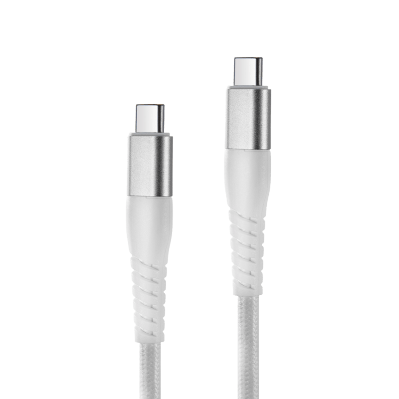 Linocell Premium Kevlar USB-C 3.2-kabel Vit 2 m