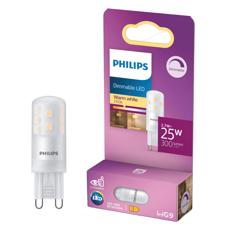 Philips LED-lampa G9 300 lm