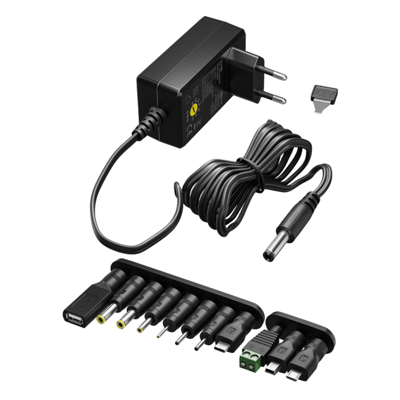 Ställbar nätadapter 3-12 V (DC) 3,6 W