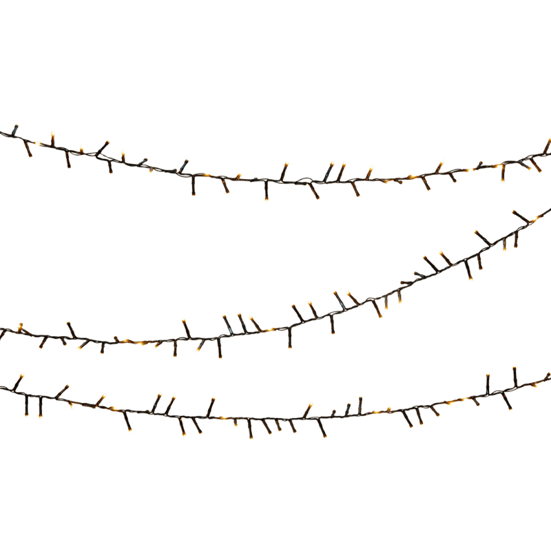 Ljusslinga 48 LED 3,5 m, batteridriven (svart)