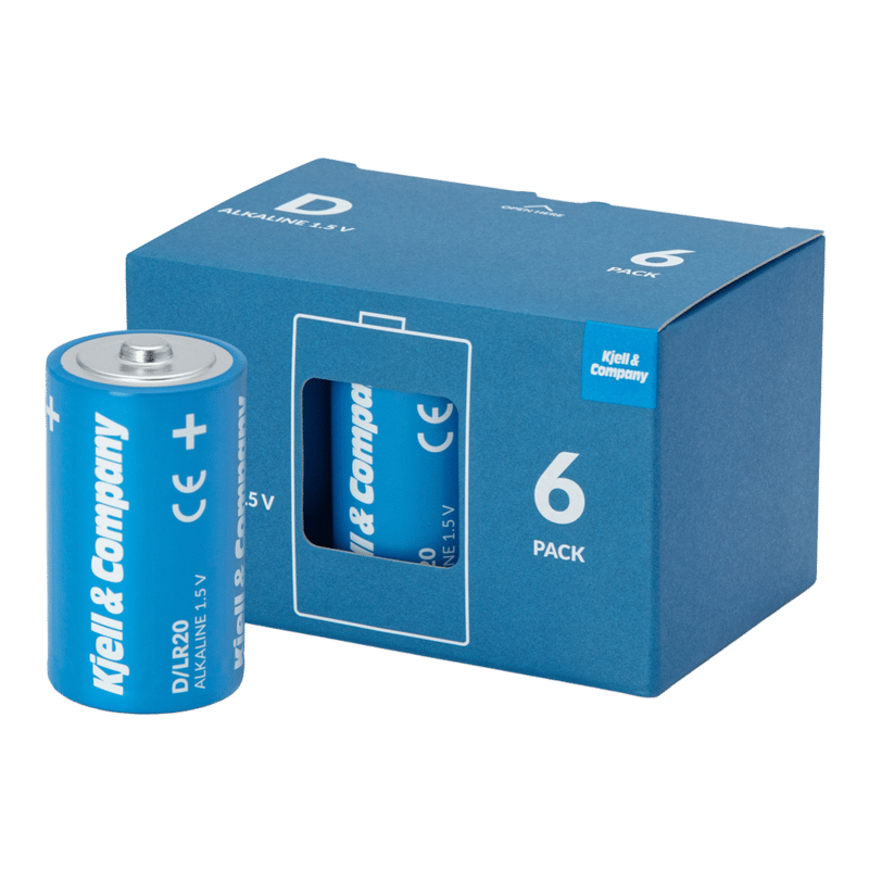 Kjell & Company D-batterier (LR20) 6-pack