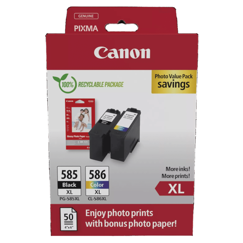 Canon PG-585XL/CL-586XL bläckpatroner med fotopapper