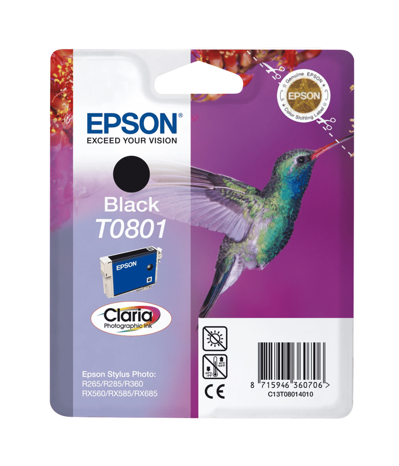Epson T0801 Blekkpatron - Svart