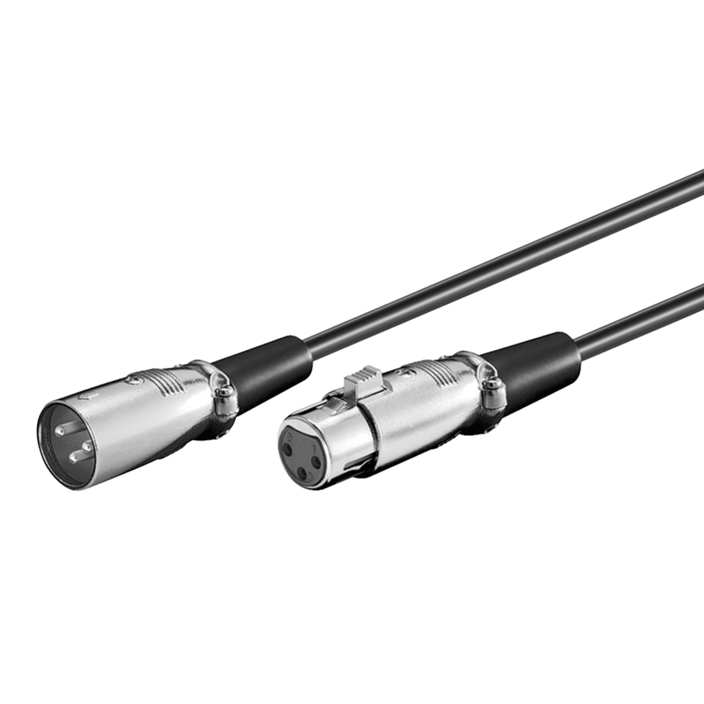 Balansert XLR-kabel 10 m, Svart
