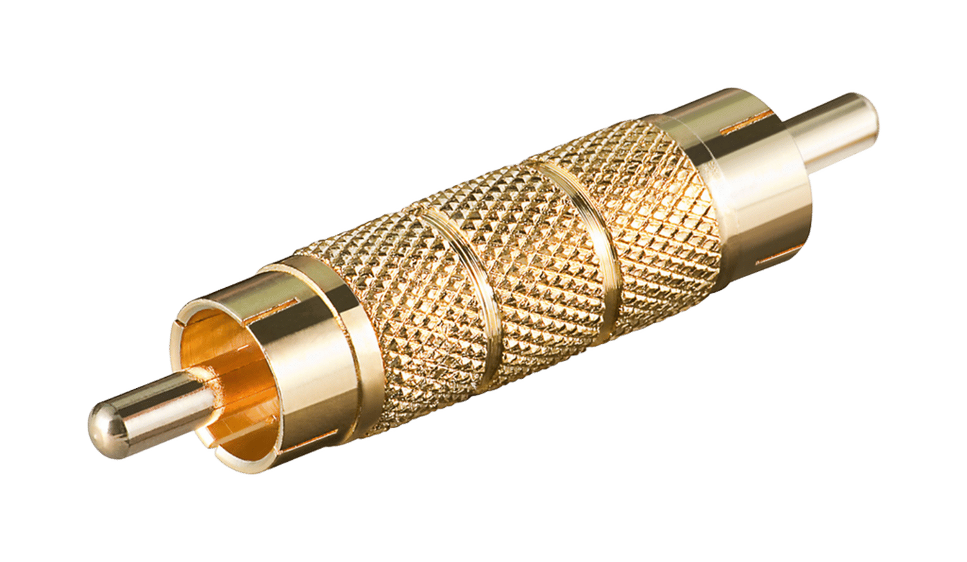 Luxorparts Dubbelhane RCA Guldpläterad