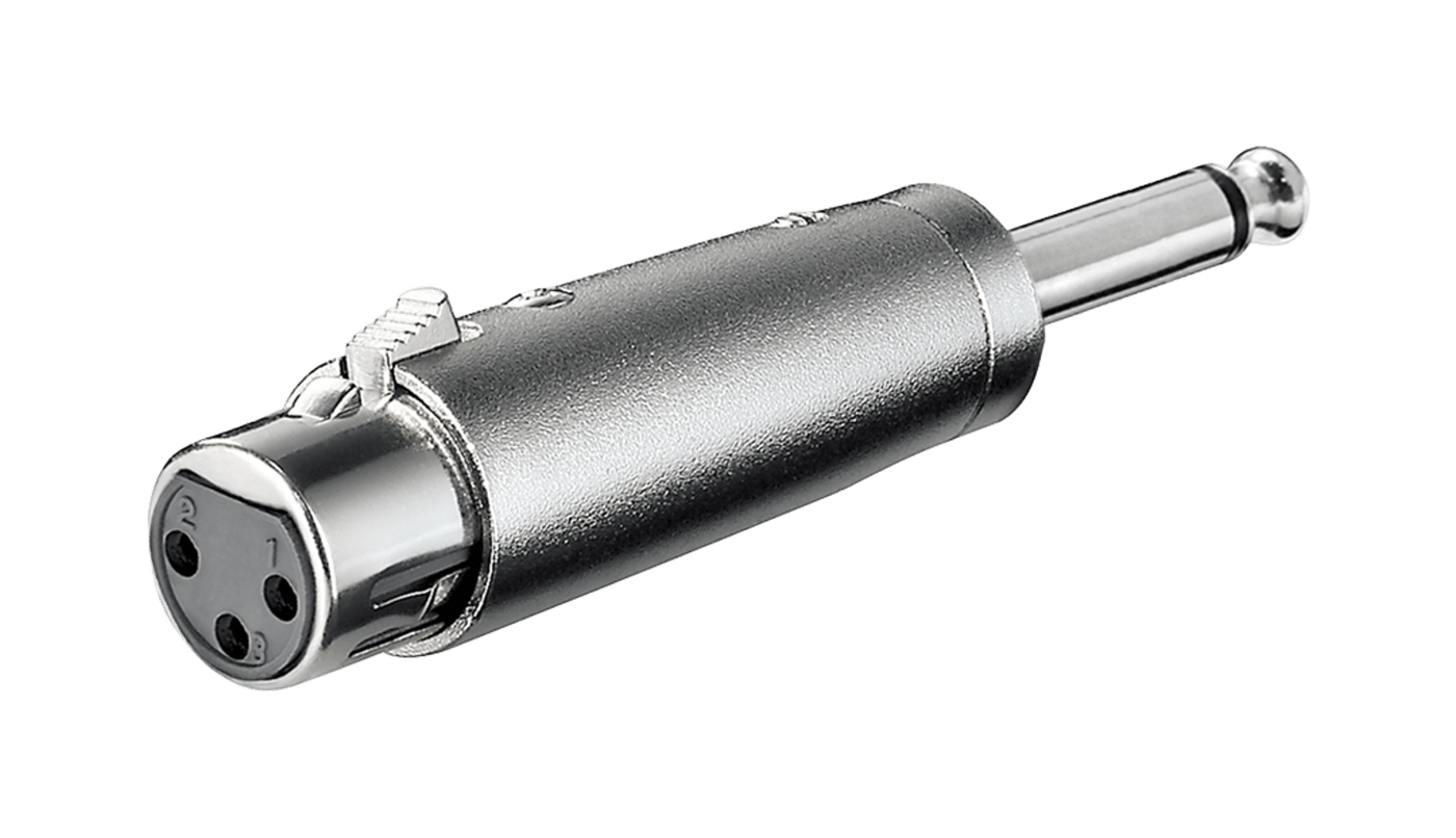 Adapter XLR-hona till 6,3 mm-hane