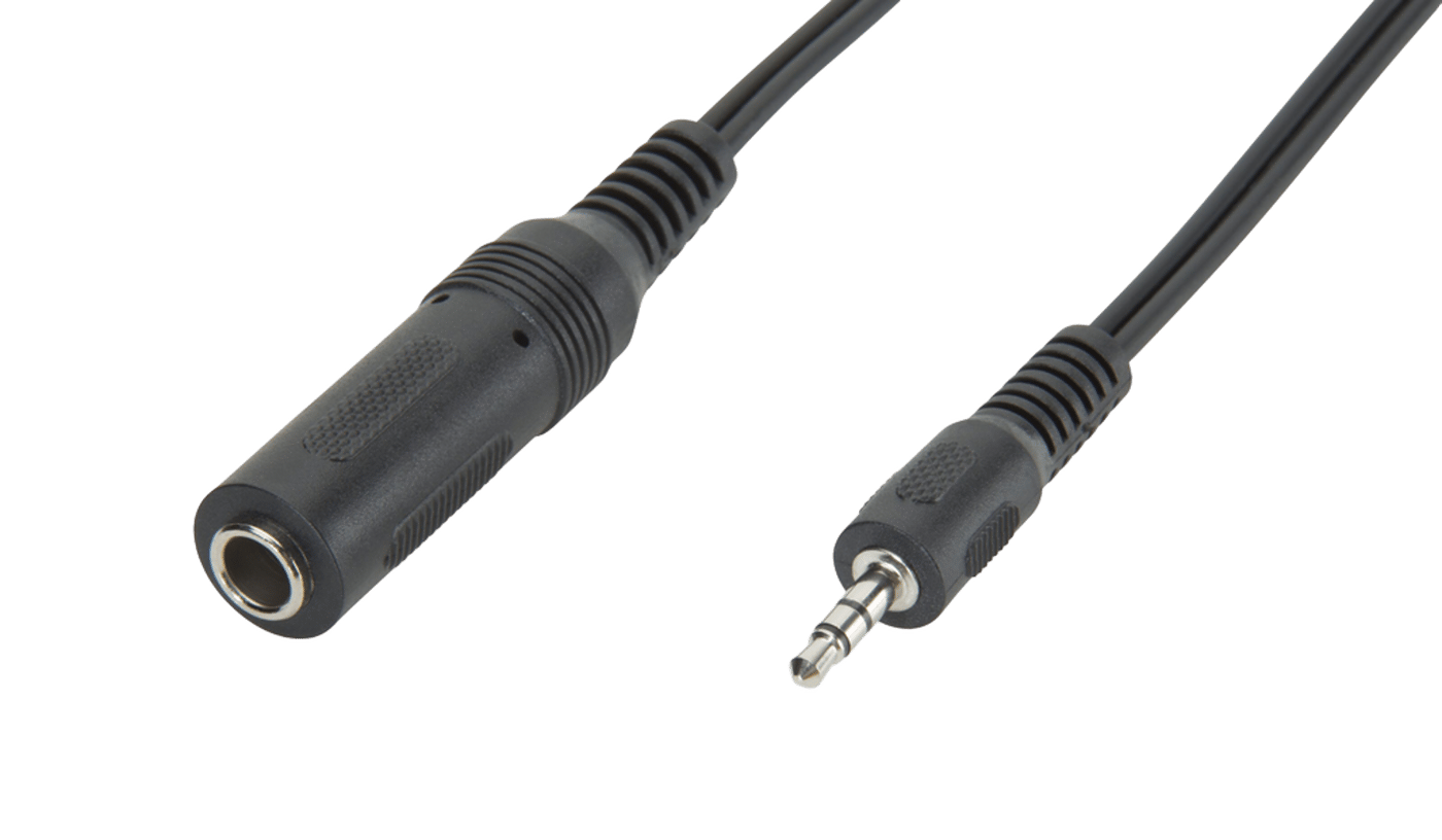 Adapterkabel 6,3 mm til 3,5 mm, stereo