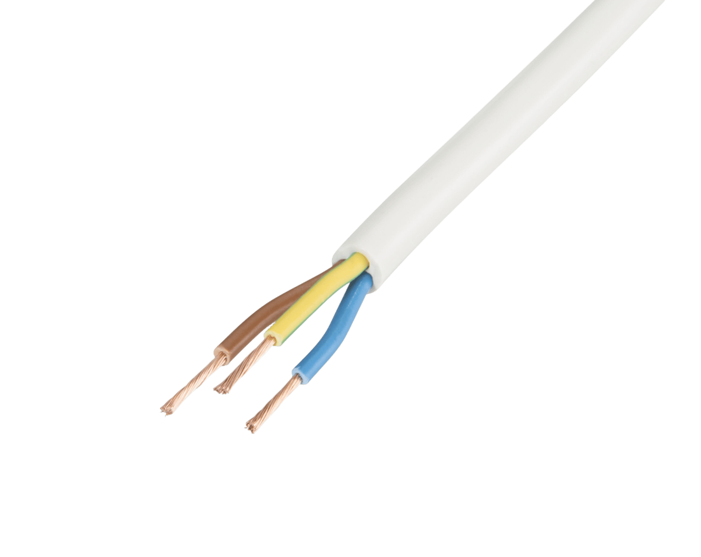 Elektrisk PMH-ledning, hvit, 10 m