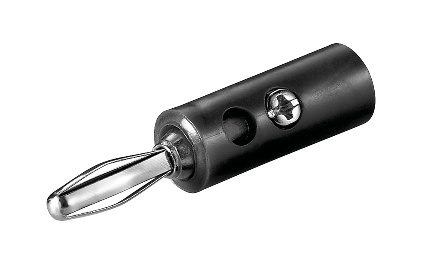 Bananplugg 4 mm Svart