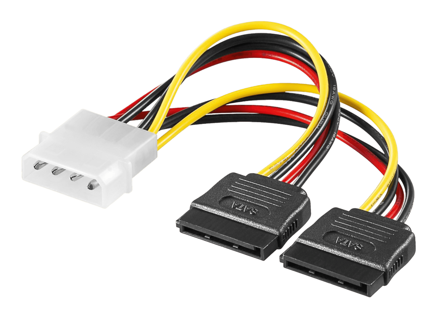 Luxorparts Molex till SATA-strömförgrening 4-pin