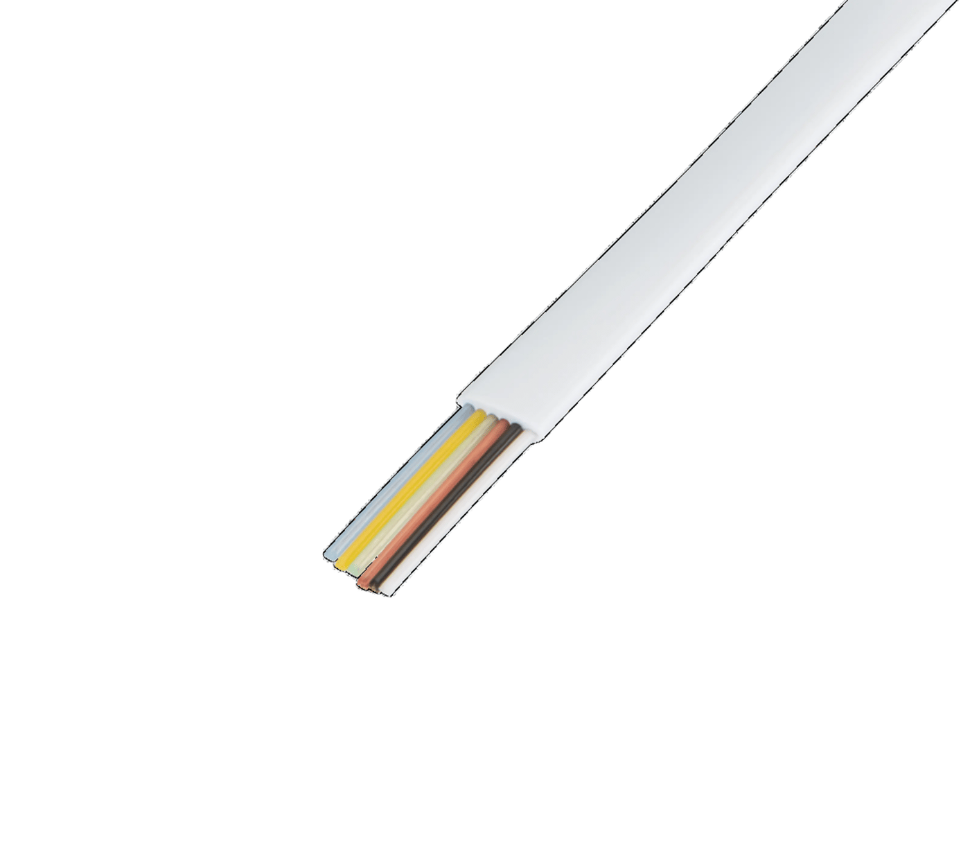 Modulkabel vit - 6 ledare