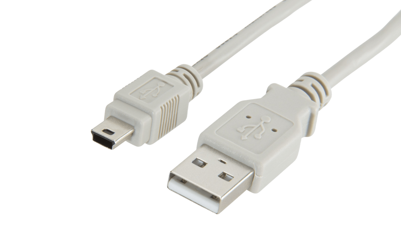 Luxorparts USB-A- till Mini USB-kabel Grå 0,5 m