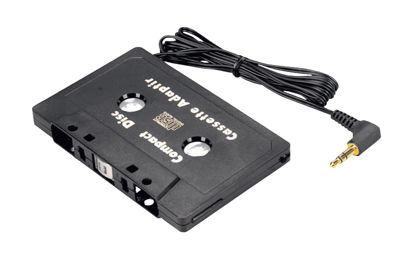 Kassettadapter 3,5 mm-kontakt Svart