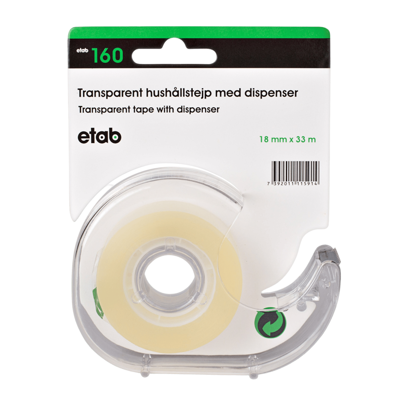Kontorteip med holder, 33 m