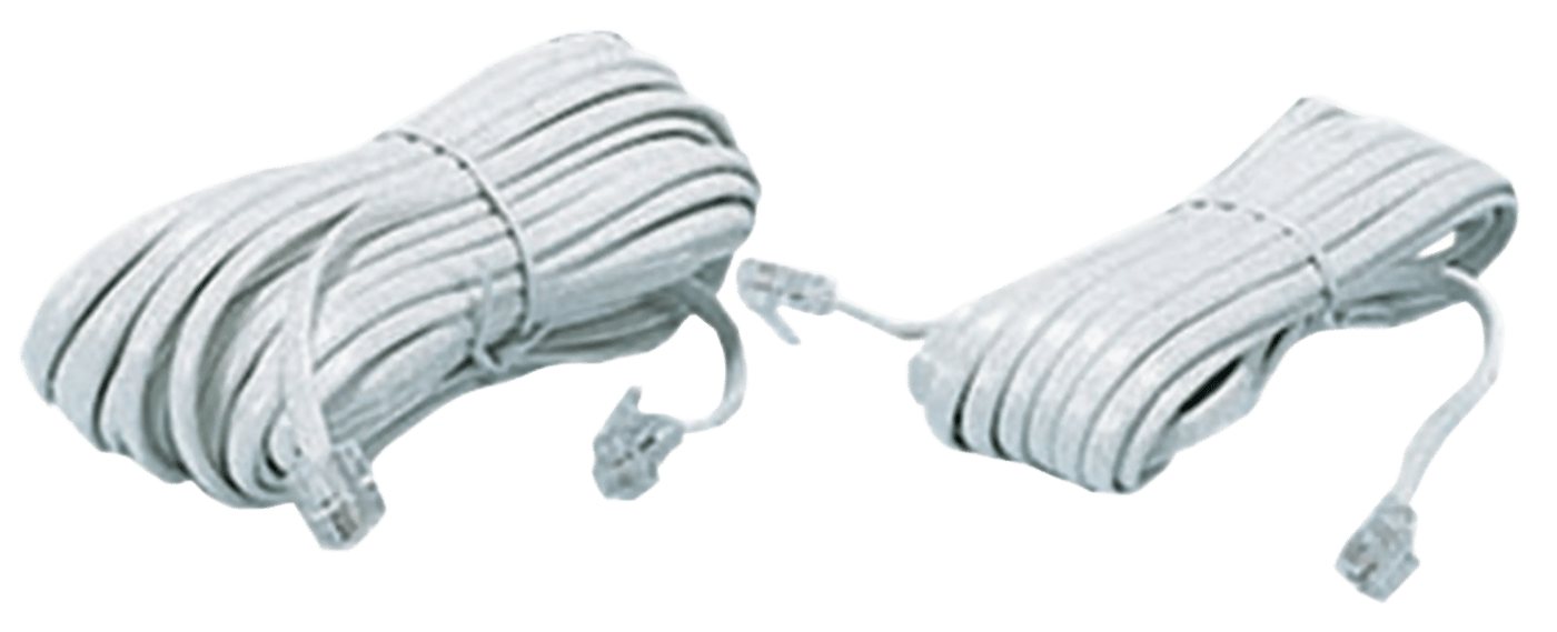 Luxorparts Telefonkabel RJ11 till RJ11 vit 5 m