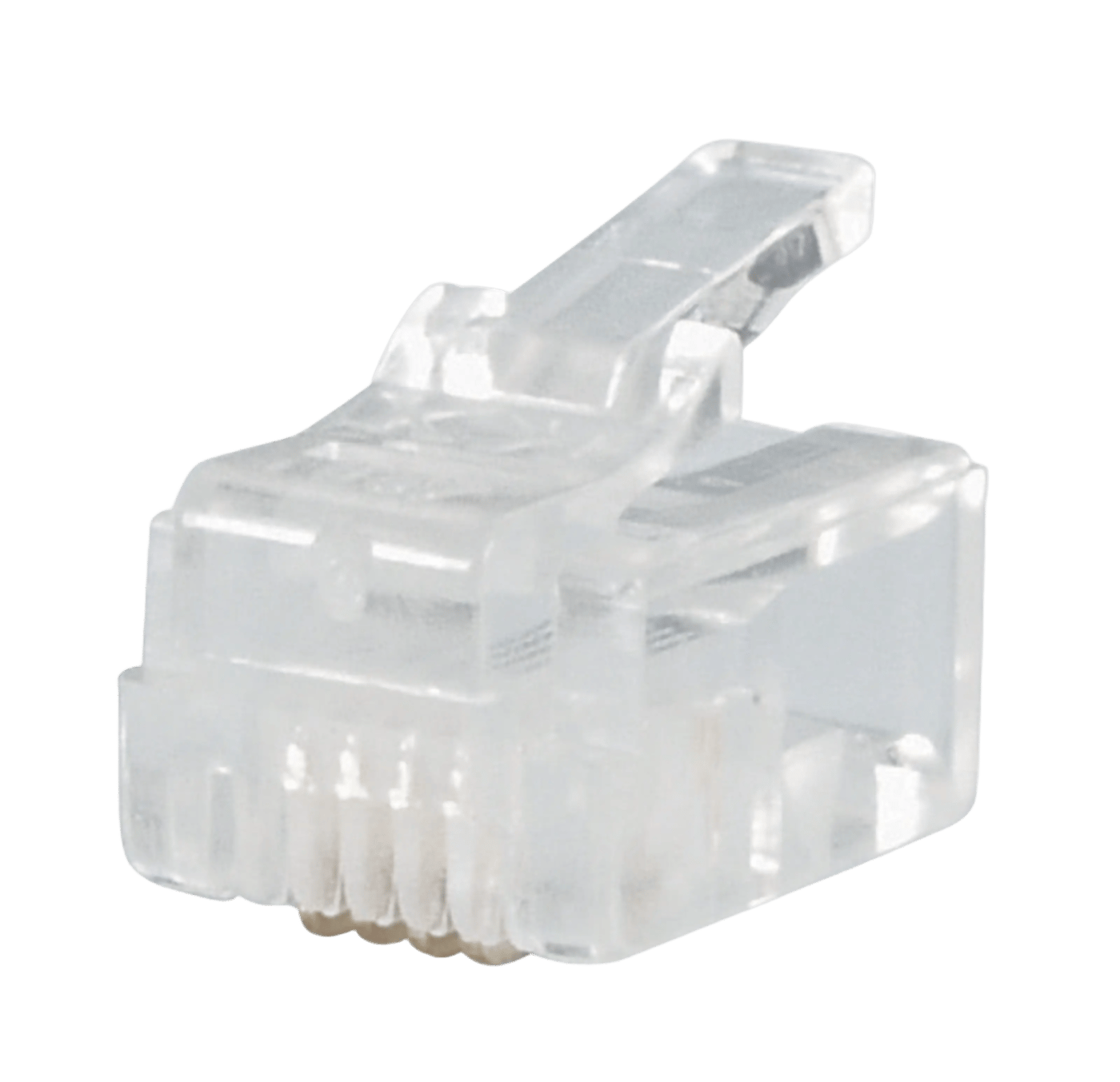 RJ11-kontakt för flat telekabel 10-pack