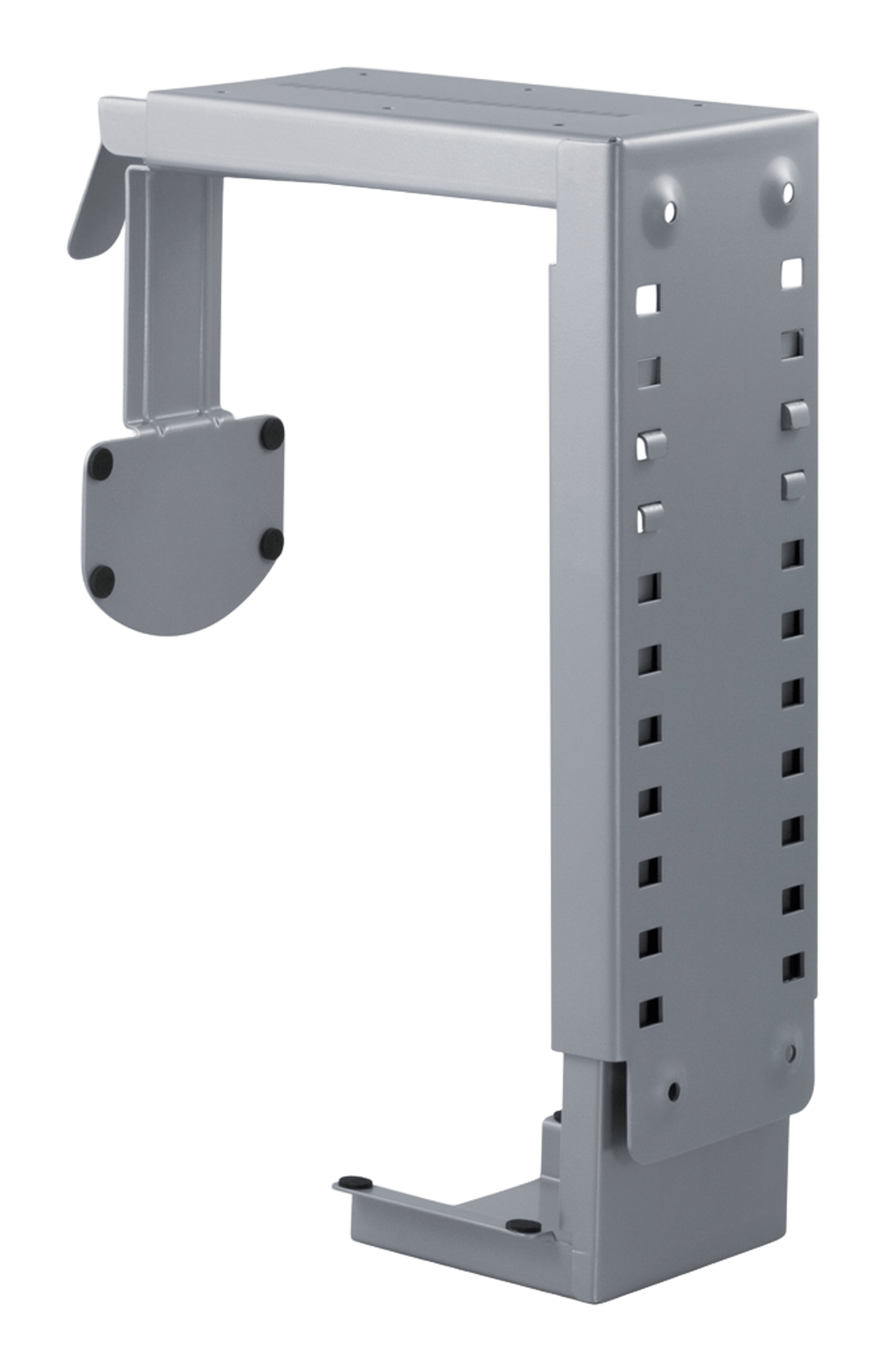 PC-holder for montering i bord eller vegg - Sølv