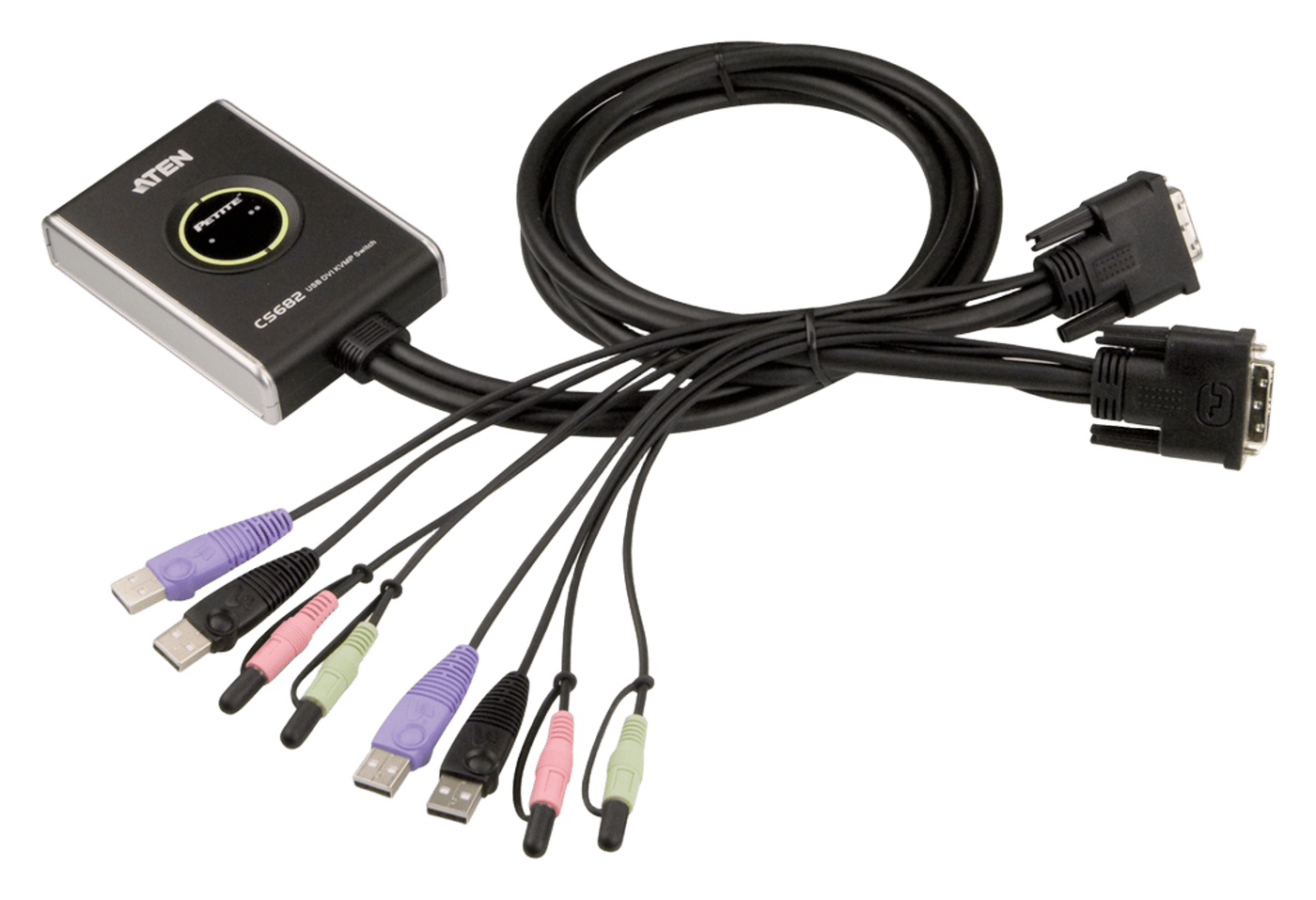 KVM-switch med DVI och USB