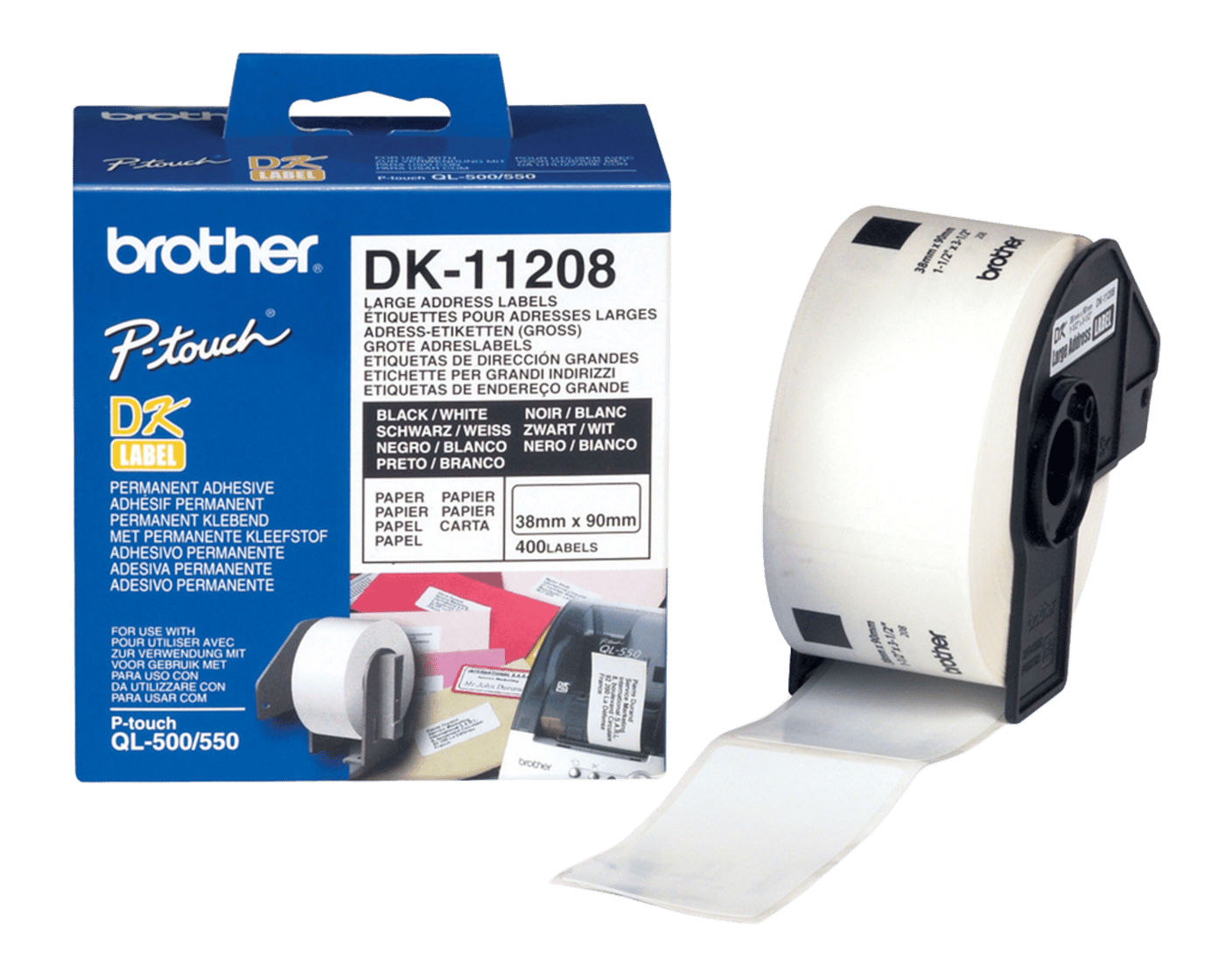 Brother DK-adressetiketter 38x90 mm