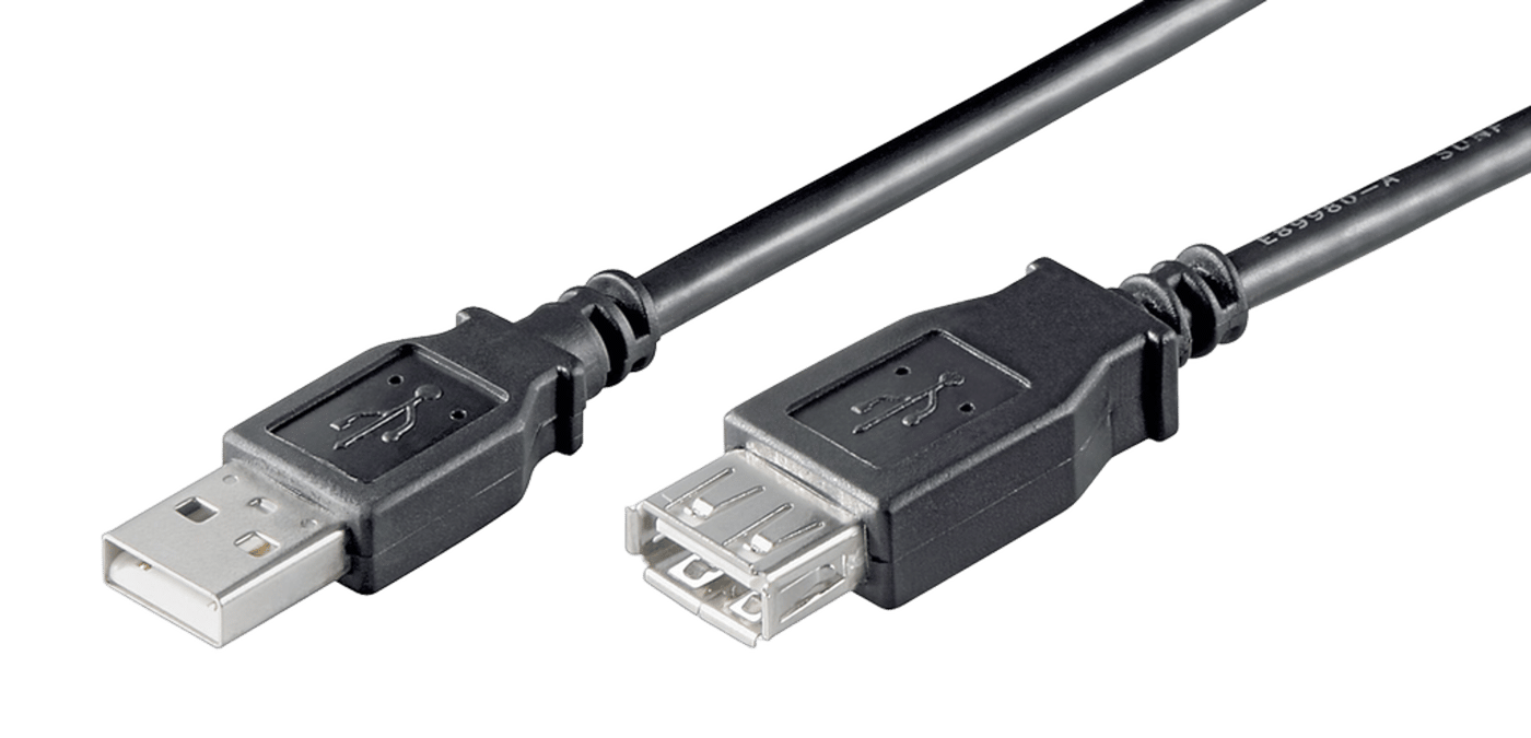 Forlengelseskabel for USB 2.0 Svart 3 m