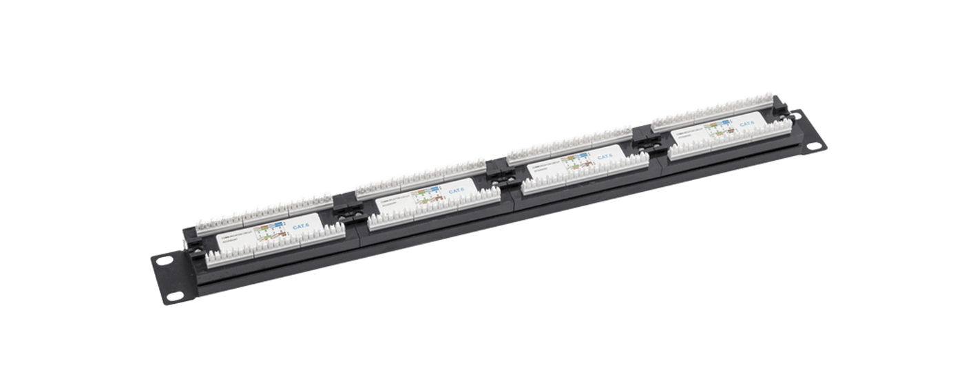 19”-patchpanel UTP Cat. 6 24 portar