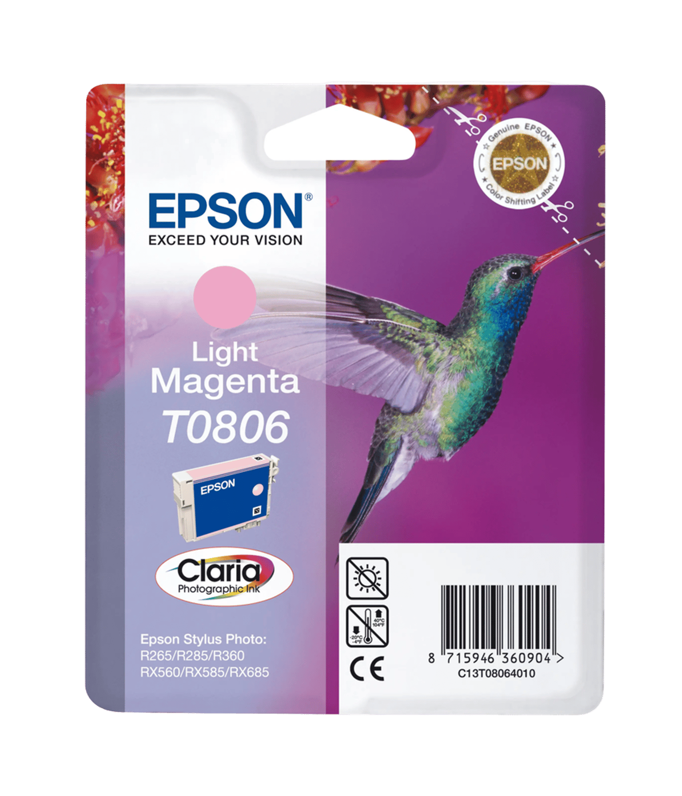 Epson T0806 Blekkpatron - Lys magenta