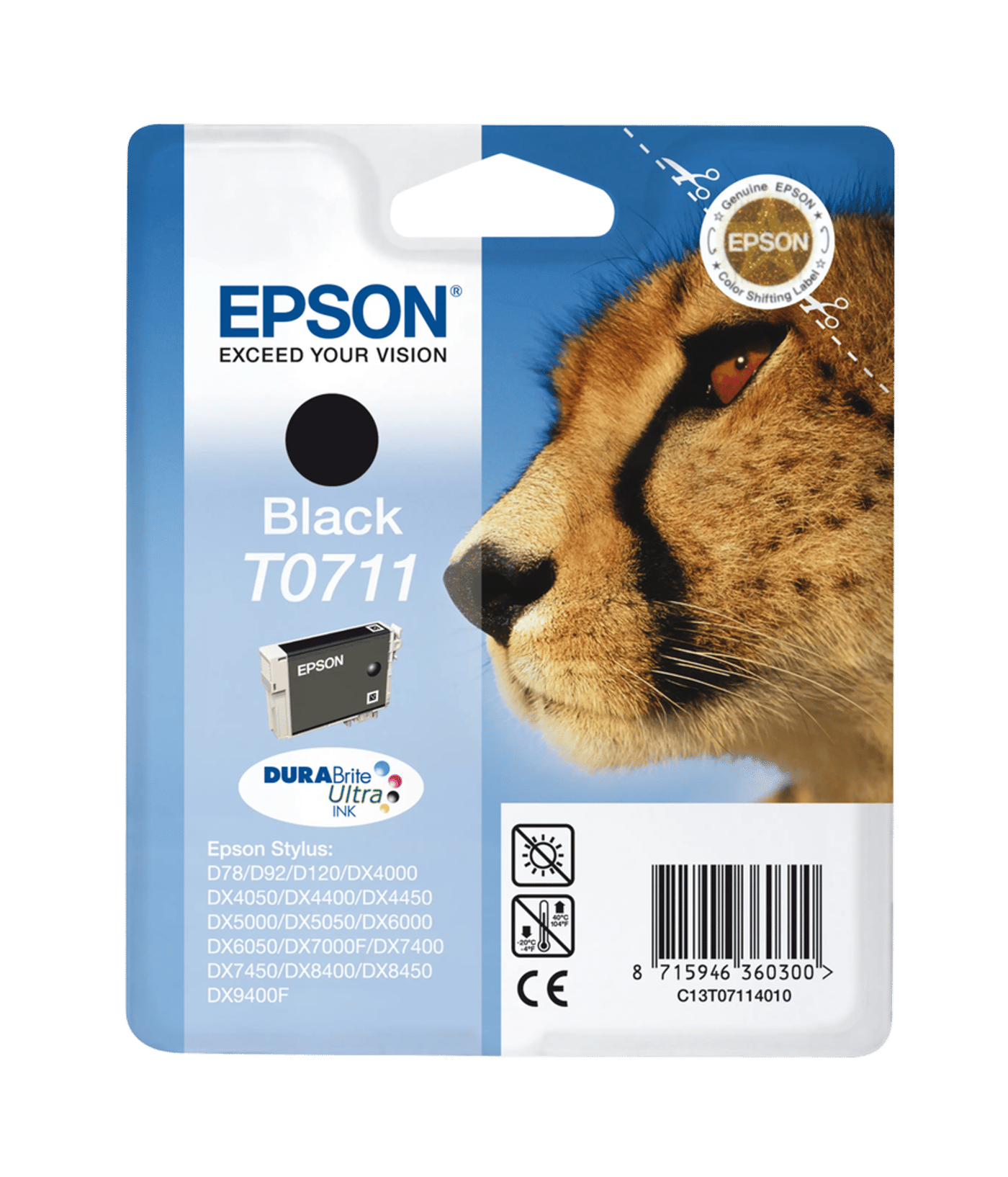 Epson T0711 Bläckpatron Svart