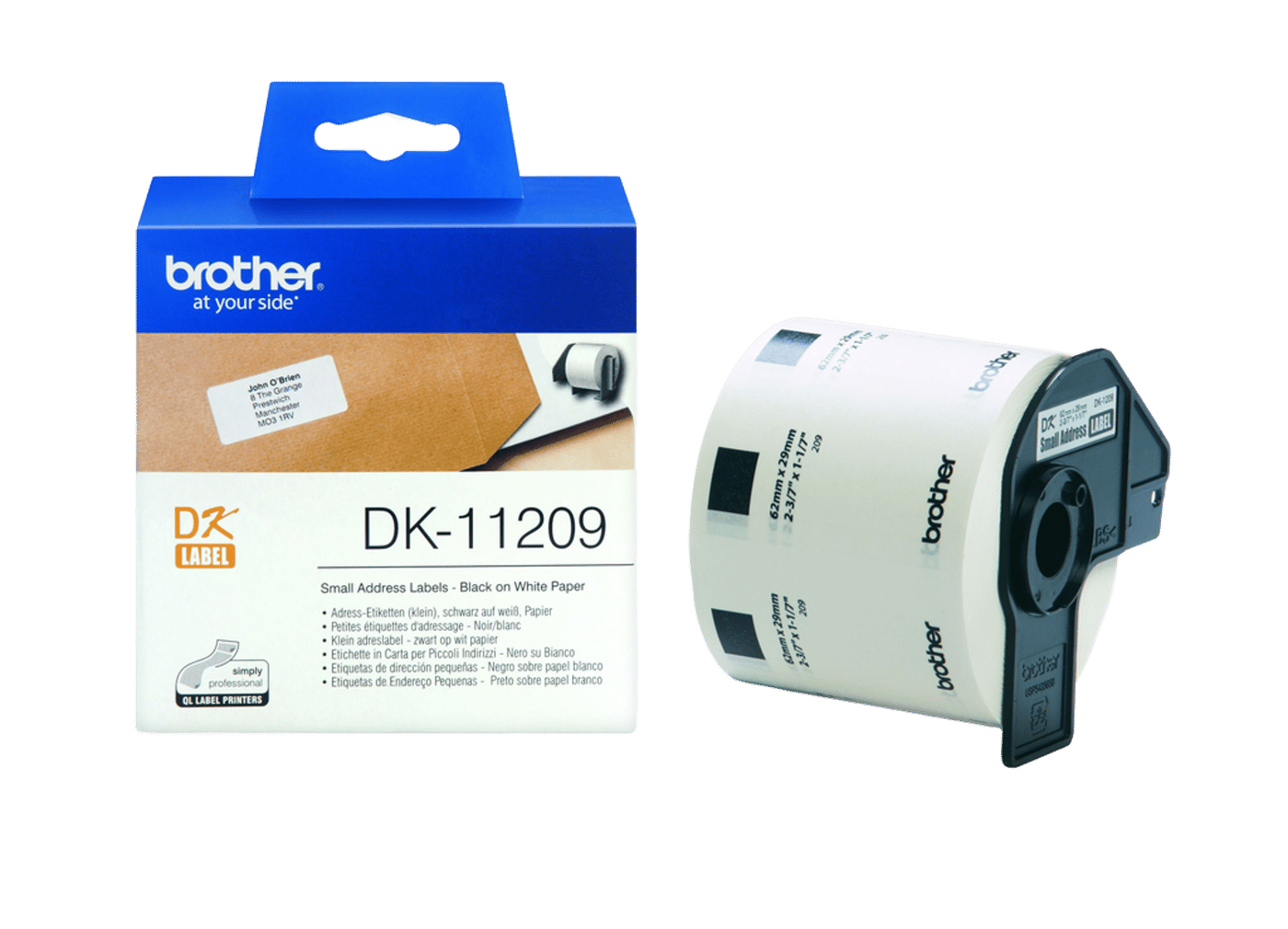 Brother DK-adressetiketter 29x62 mm