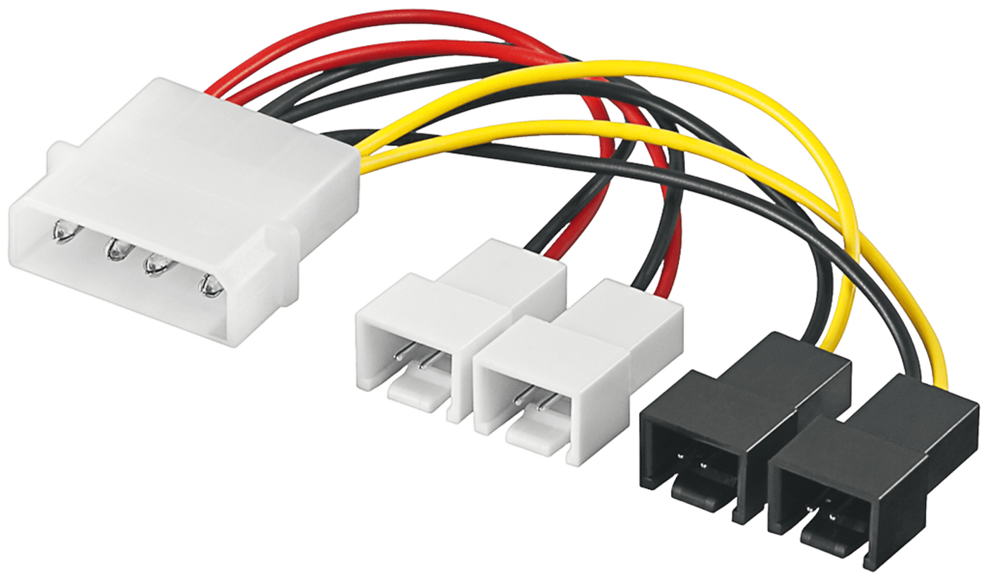 Adapterkabel for vifter, 4-pinners Molex