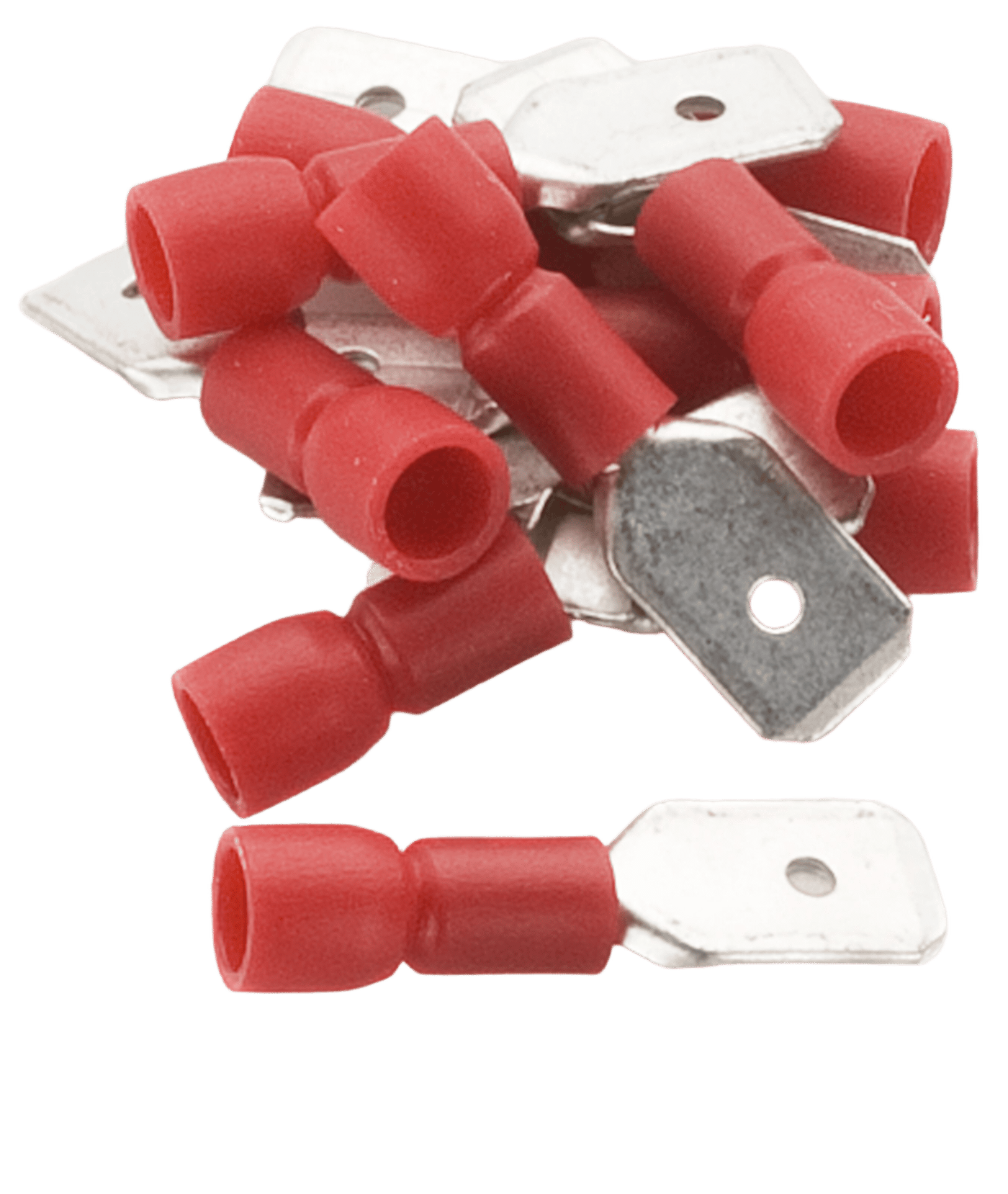 Rött flatstift 10-pack 6,3 mm