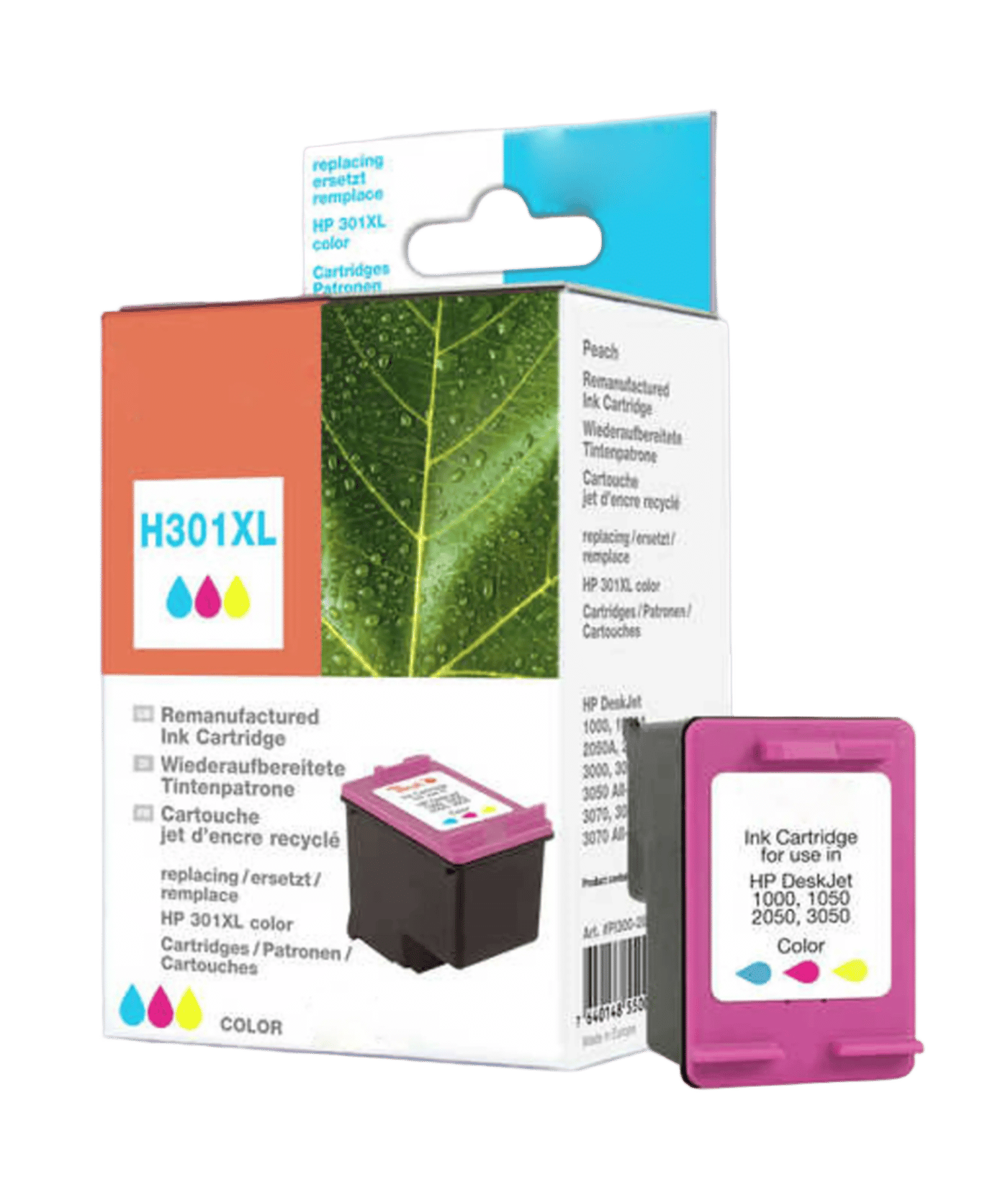 Peach Blekkpatron tilsvarer HP 301XL - flere farger