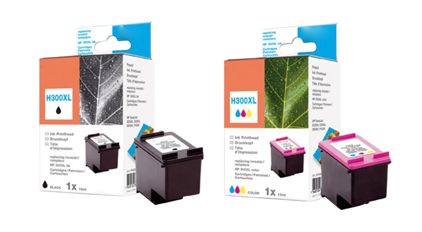 Peach Bläckpatron motsvarar HP 300XL 2-pack