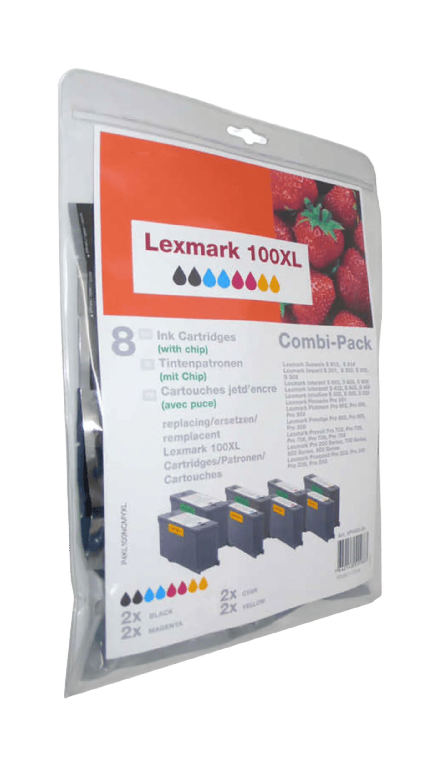 Peach Lexmark 100XL Bläckpatron 8-pack