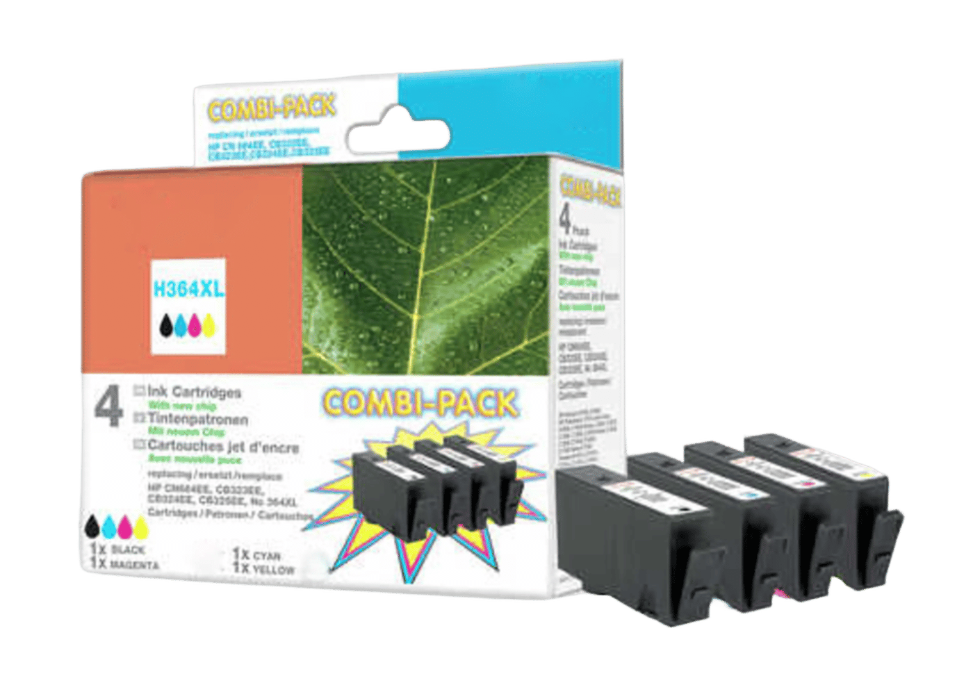 Peach Bläckpatron motsvarar HP 364XL 4-pack