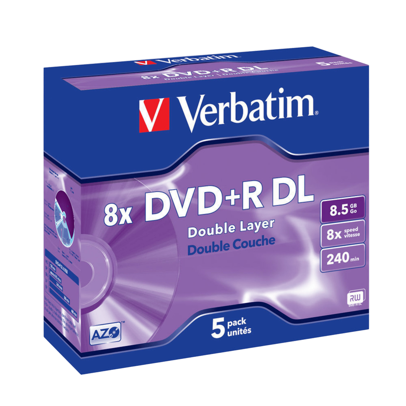 Verbatim DVD+R DL i fodral 5-pack
