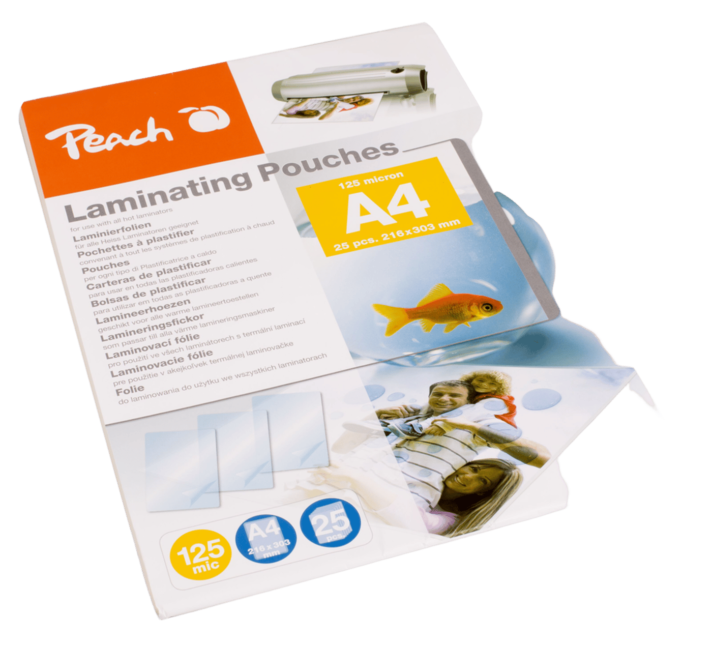 Peach Lamineringsfickor A4 25 st